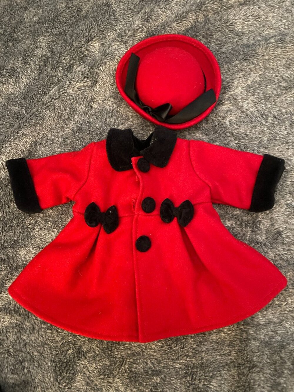 Small Small World Beatrice Collection Red Coat & Hat, fits American Girl Dolls